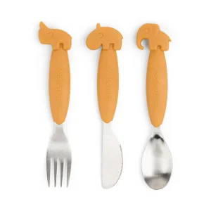 * Done By Deer Easy Grip Cutlery Set | Deer Friends Mustard