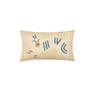 * Nobodinoz Landscape Gewatteerd Kussen Mini 45x30cm | Blue Tiger