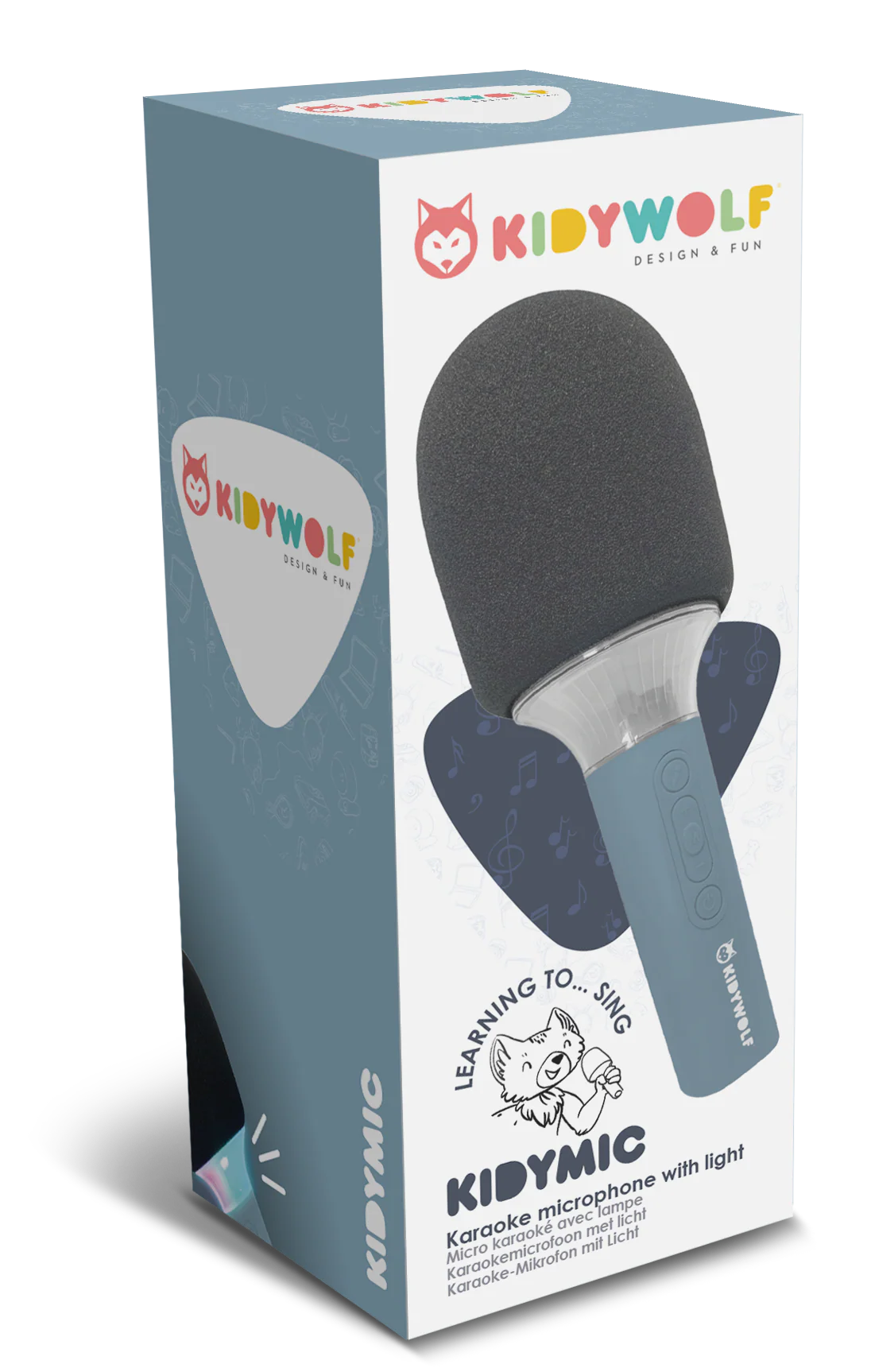 Kidywolf Kidymic Karaoke Micro Met Led | Blue - Afbeelding 4