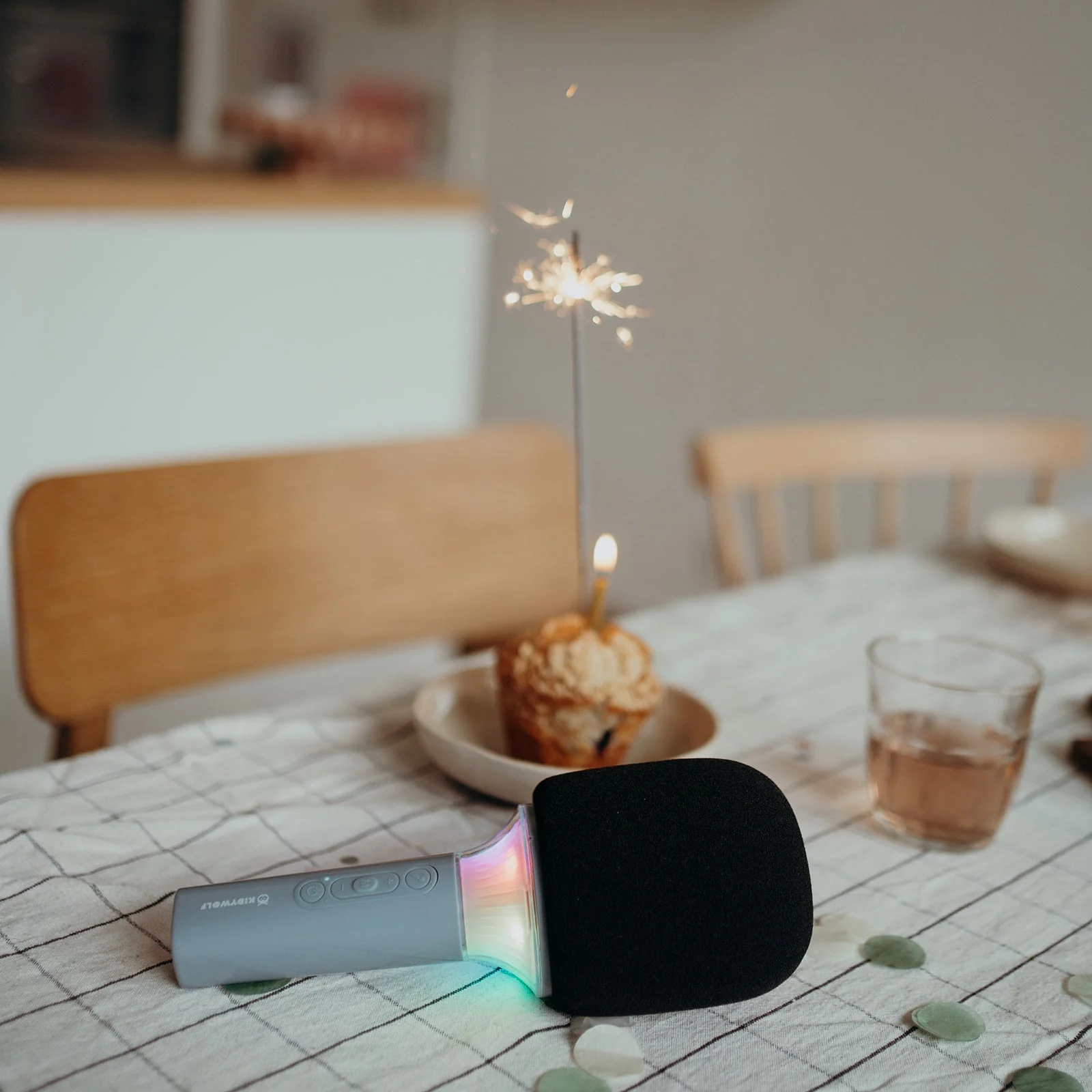 Kidywolf Kidymic Karaoke Micro Met Led | Blue - Afbeelding 7