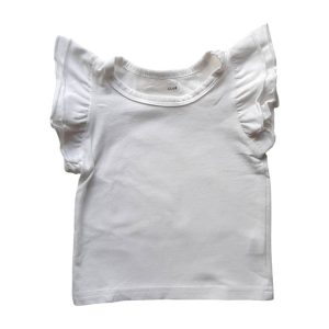 Wit shirt ruches – maat 62/68