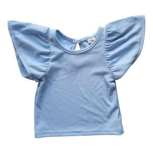 Shirt blauw korte mouw – maat 62