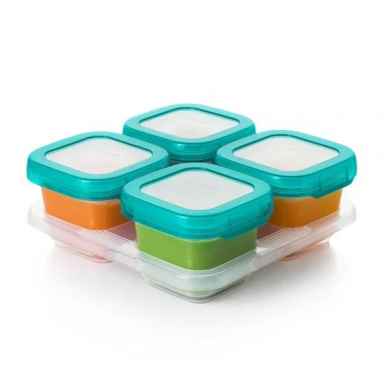 * OXO Tot Vierdelige Set Diepvriesdoosjes Plastic 4x120ml - Teal - Afbeelding 3