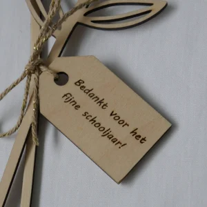Houten labeltje