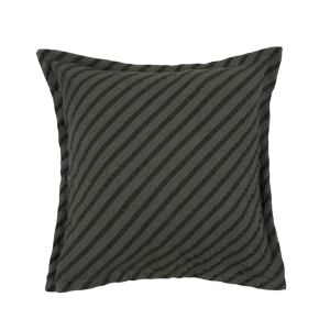 * Nobodinoz Landscape Wafel Vierkant Kussen 45x45cm | Stripes Vetiver
